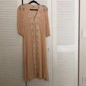 Free People embroidered maxi dress